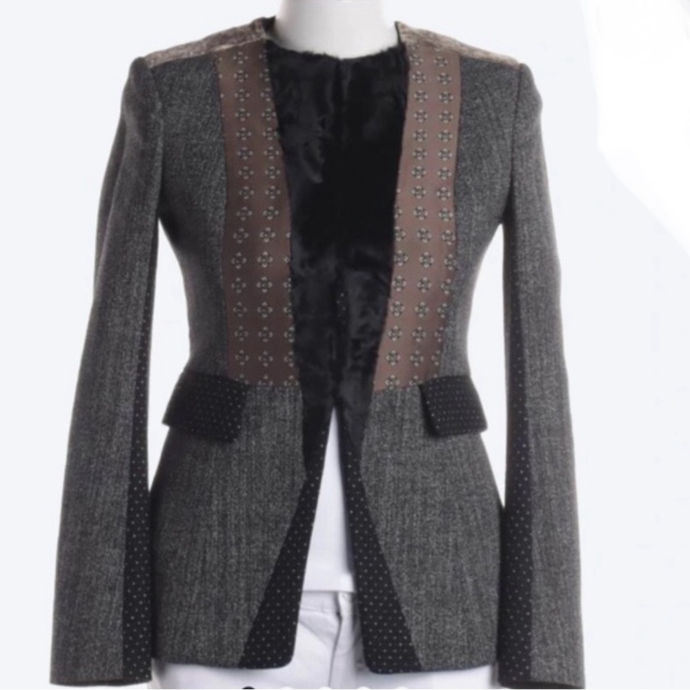 Etro Gray And Brown Patterned Jacket - image 1